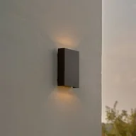 Lampy ogrodowe - Nordlux Kinkiet zewnętrzny LED Fold Seaside up/down, 15 x 21 cm, czarny - miniaturka - grafika 1