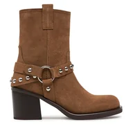 Botki damskie - Botki Aldo Albai 13848387 Brązowy - miniaturka - grafika 1