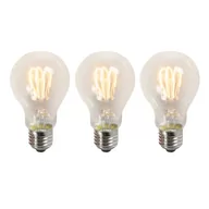 Żarówki LED - LUEDD Zestaw 3 żarówek LED E27 typu skręcanego A60 przezroczysta 3W 210 lm 2200K - miniaturka - grafika 1