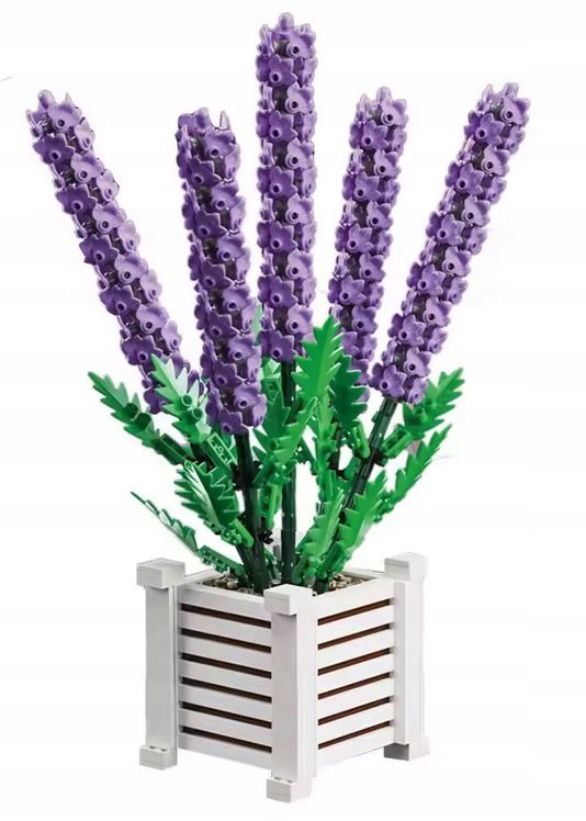 Klocki konstrukcyjne kwiaty w doniczce LAWENDA 1204 el. 101-5