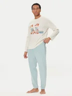 Piżamy męskie - United Colors Of Benetton Piżama 30964P02Y Beżowy Regular Fit - miniaturka - grafika 1