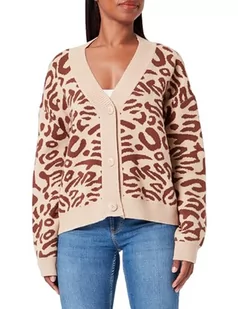 FENIA Damski kardigan 10410581-FE02, beżowy brązowy, XL/XXL, be?owo-br?zowy, XL-XXL - Swetry damskie - miniaturka - grafika 1