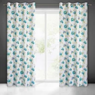 Zasłony - Zasłona ALMA 140 x 250 cm przelotki biało-niebieski - miniaturka - grafika 1