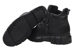 Trzewiki Botki HELIOS Komfort 523 2-011 Czarne ocieplane na Haluksy - Botki damskie - miniaturka - grafika 3