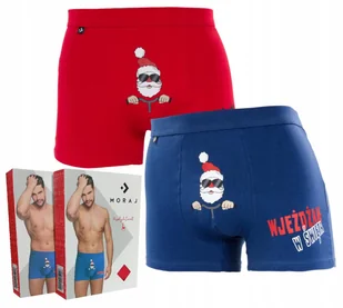 Bokserki ŚWIĄTECZNE Majtki Męskie 2 szt M PREZENT MORAJ - Majtki męskie - miniaturka - grafika 1