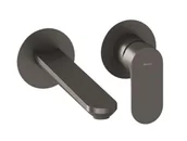 Baterie umywalkowe - Ravak Eleganta - Dwuotworowa bateria umywalkowa podtynkowa, Brushed Hard Graphite X070329 - miniaturka - grafika 1