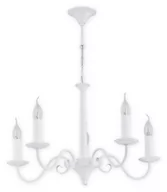 Lampy sufitowe - Lemir Asti żyrandol 5 pł. / biały matowy O2895 W5 BIA - miniaturka - grafika 1