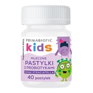 Układ pokarmowy - Primabiotic Kids Mleczne Pastylki z Probiotykami, smak straciatella, 40 pastylek - miniaturka - grafika 1