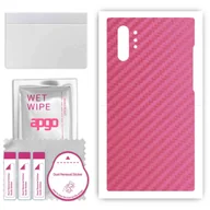 Szkła hartowane na telefon - Folia naklejka skórka strukturalna na TYŁ do Samsung Galaxy Note 10+ 5G -  Carbon Różowy - apgo SKINS - miniaturka - grafika 1