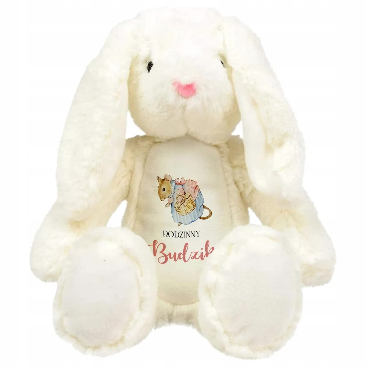 MASKOTKA Miś Przytulanka KRÓLIK Na Prezent Urodziny RODZINNY BUDZIK Wzory