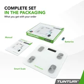 Wagi łazienkowe - Waga łazienkowa Tunturi Waga SC30 SMART SCALE WITH APP - miniaturka - grafika 1