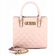 Torebki damskie - GUESS Torebka Damska Torba Różowa Wzór Pikowana Elegancka Modna Uniwersalna - miniaturka - grafika 1