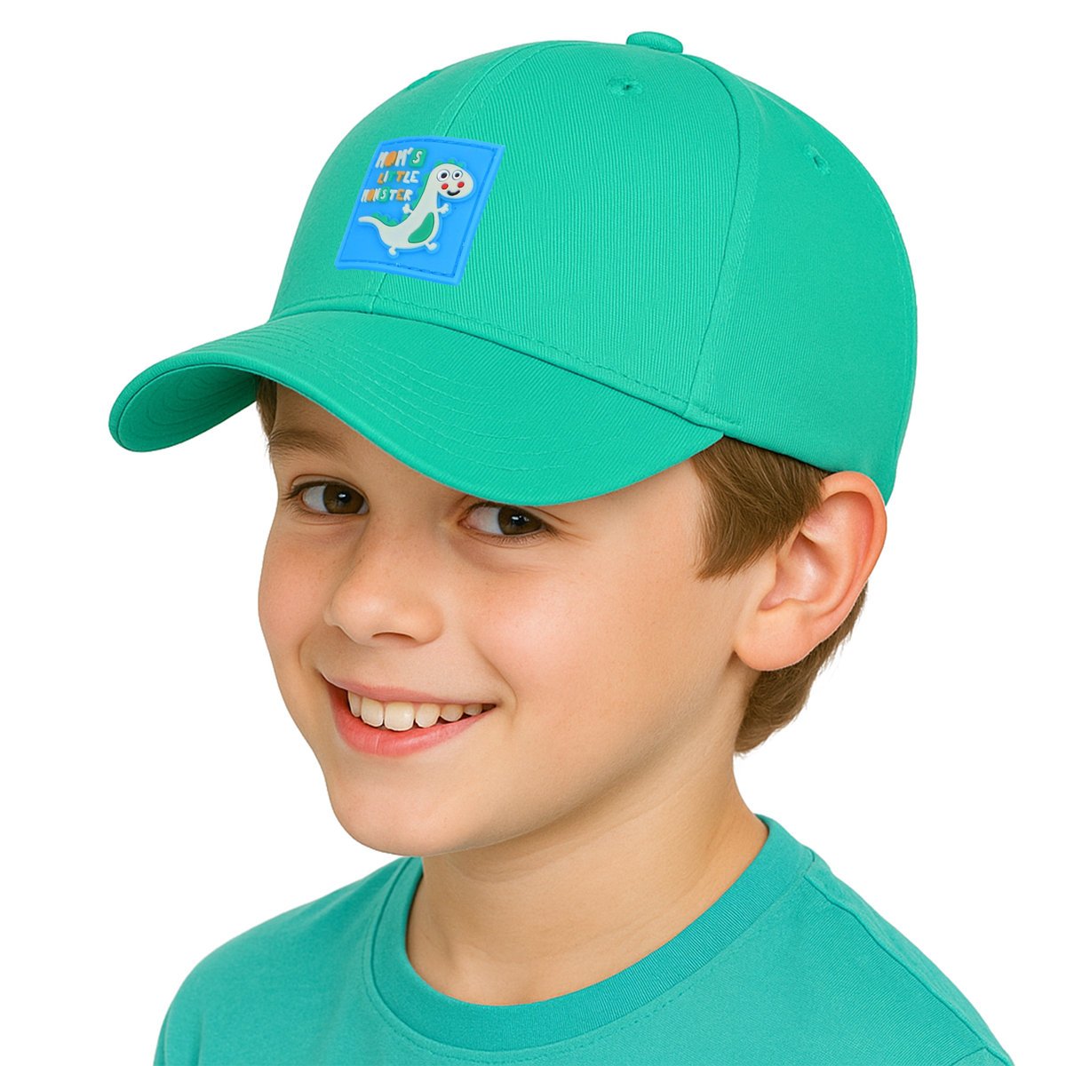 Czapka z daszkiem bejsbolówka dziecięca dzieci KIDS DINO GREEN