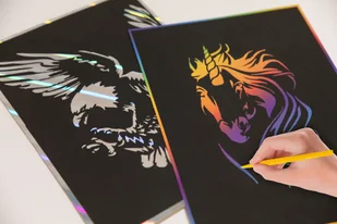 A4 SCRATCH & COLOUR W SZABLONACH 2 SZT, 2 WZORY - Przybory szkolne A4 SCRATCH & COLOUR W SZABLONACH 2 SZT, 2 WZORY - Przybory szkolne - miniaturka - grafika 6