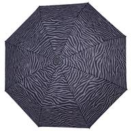 Parasole - Parasol damski Perletti Time Zebra automatyczny składany szaro-czarny wzór zebra - miniaturka - grafika 1