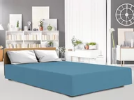 Prześcieradła - Darymex Prześcieradło jersey elastan z gumką BLUE/NIEBIESKI/140x200x30 PJE140/BLUE - miniaturka - grafika 1
