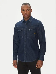 G-Star Raw Koszula jeansowa Dakota D23616-D252 Granatowy Slim Fit - Koszule męskie - miniaturka - grafika 1