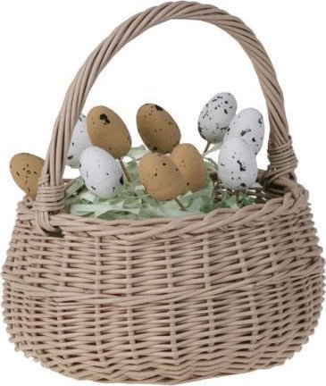WickerPL Decor OKRĄGŁY WIKLINOWY WIELKANOCNY KOSZYK DLA DZIECKA :15 H 10/20 CM