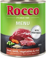 Mokra karma dla psów - Rocco Menu, 6 x 800g - Wołowina i jagnięcina z warzywami i ryżem - miniaturka - grafika 1