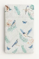 Prześcieradła dla dzieci - Prześcieradło bawełniane z gumką do łóżeczka 120x60 cm - blue birds - miniaturka - grafika 1