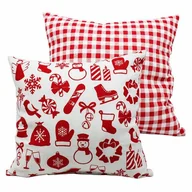 Poszewki na poduszki - Poszewka na poduszkę Prezenty czerwony, 40 x 40 cm - miniaturka - grafika 1