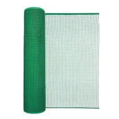 Ogrodzenia - Siatka plastikowa 340 g/m2 ocz. 15 x 15 mm, zielona - 1 x 25 m - miniaturka - grafika 1