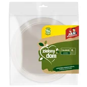 Akcesoria do grilla - Jan Niezbędny Talerz trzcinowy Zielony dom 6 sztuk - miniaturka - grafika 1