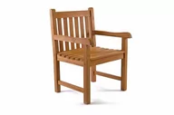 Fotele i krzesła ogrodowe - Divero Ekskluzywne krzesło z drewna teakowego - miniaturka - grafika 1