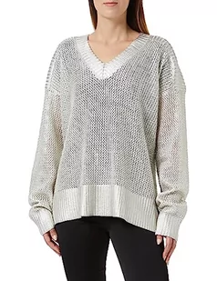 BOSS Damski sweter C_fredda Knitted_Sweater, Open White118, XS - Swetry damskie - miniaturka - grafika 1