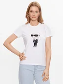 Koszulki i topy damskie - KARL LAGERFELD T-Shirt Ikonik 2.0 Karl 230W1700 Biały Regular Fit - miniaturka - grafika 1