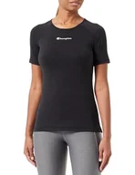 Koszulki i topy damskie - Champion Athletic C-Sport W-Stretch Blended Poly Tencel Jersey S-s Regular T-Shirt Damski, Czarny, L - miniaturka - grafika 1