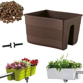 Donice - Skrzynka na balustradę Wave 30, Doniczka balkonowa + keramzyt 1l - miniaturka - grafika 1