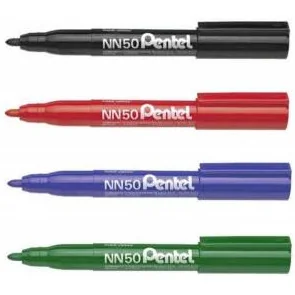 Pentel Marker permanentny NN50 niebieski okrągła końcówka - Markery do tablic - miniaturka - grafika 2