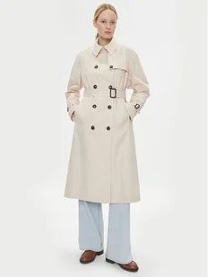 Tommy Hilfiger Trencz WW0WW38947 Beżowy Regular Fit - Płaszcze damskie - miniaturka - grafika 1