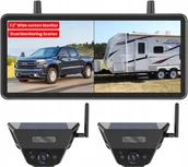 Kamery cofania - AUTO-VOX 2 magnetyczne kamery cofania solarne z wyświetlaczem 7,2" 1080p - miniaturka - grafika 1