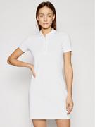 Sukienki - Lacoste Sukienka codzienna EF5473 Biały Slim Fit - miniaturka - grafika 1