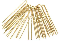 Ozdoby do włosów - ZŁOTE WSUWKI DO KOKA kolor złoty eleganckie do włosów klasyczne hair cuff kokówki (cj2626) - miniaturka - grafika 1
