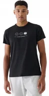 Koszulki męskie - Koszulka Męska 4f Gładka Tshirt Czarny Bawełna Lato Shm2481 R. Xl - miniaturka - grafika 1