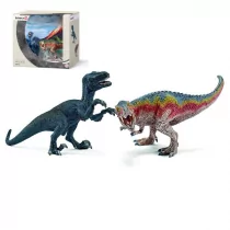 Schleich Dinozaury sceneria: Welociraptor młody i Tyranozaur Rex młody 42216 - Figurki dla dzieci - miniaturka - grafika 2