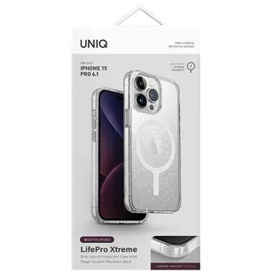 UNIQ etui LifePro Xtreme iPhone 15 Pro 6.1" Magclick Charging przezroczysty/tinsel lucent - Etui i futerały do telefonów - miniaturka - grafika 3