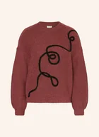 Swetry damskie - Ichi Sweter Ihcatrina rot - ICHI - miniaturka - grafika 1