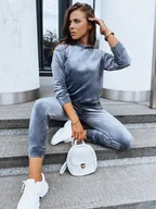 Dresy damskie - Grafitowy damski komplet welurowy SO COMFY Dstreet AY0885-L/XL - miniaturka - grafika 1