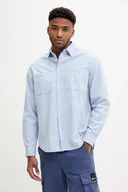 Koszule męskie - Guess Jeans koszula bawełniana męska kolor niebieski regular z kołnierzykiem klasycznym M4YH37 WGCF1 - miniaturka - grafika 1