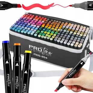 MARKERY ALKOHOLOWE ProTONE PRO ZESTAW 204SZT TOUCH + TORBA MDS-204 - Kredki, ołówki, pastele i pisaki - miniaturka - grafika 1