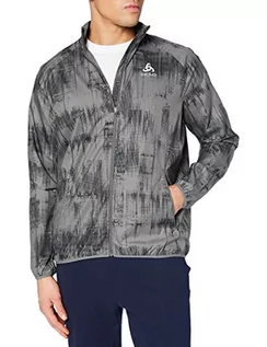 Kurtki męskie - Odlo Męska kurtka ELEMENT LIGHT PRINT kurtka, Steel Grey-Graphic FW20, L 322822 - grafika 1