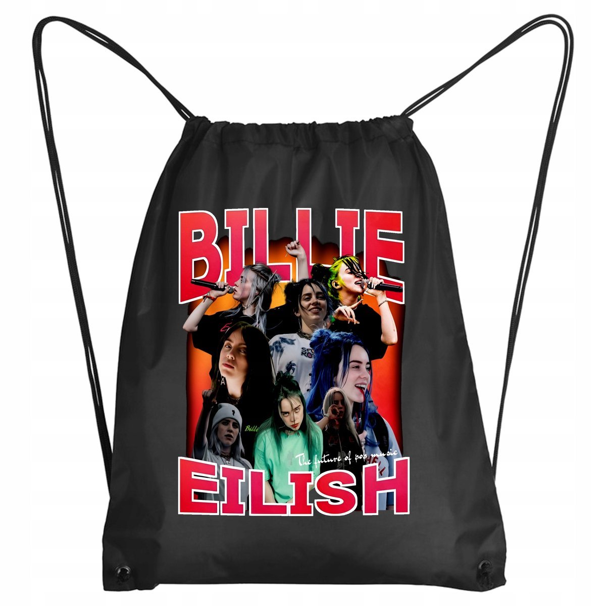 Billie Elish Plecak Aesthetic Worek Miejski Koncert Prezent P418 Czarny