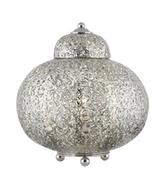 Lampy stojące - Searchlight Lampa stołowa Moroccan Fretwork błyszczący nikiel - miniaturka - grafika 1
