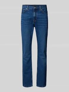 Jeansy o kroju slim fit z wiskozy z 5 kieszeniami model ‘MERCER’ - Spodnie męskie - miniaturka - grafika 1