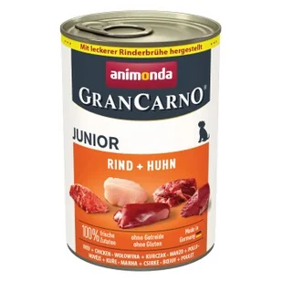 animonda GranCarno Original Junior Wołowina i kurczak 24x400 g - Mokra karma dla psów - miniaturka - grafika 1