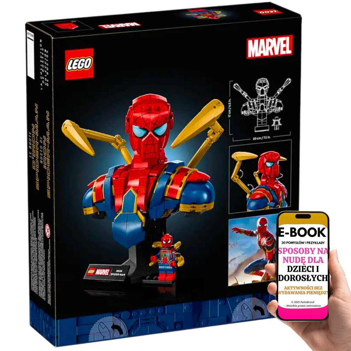 LEGO IRON SPIDER-MAN ekskluzywny model do ekspozycji76326| LEGO PREZENT NA DZIEŃ OJCA MĘŻCZYZNY CHŁOPAKA NA URODZINY + EBOOK-3